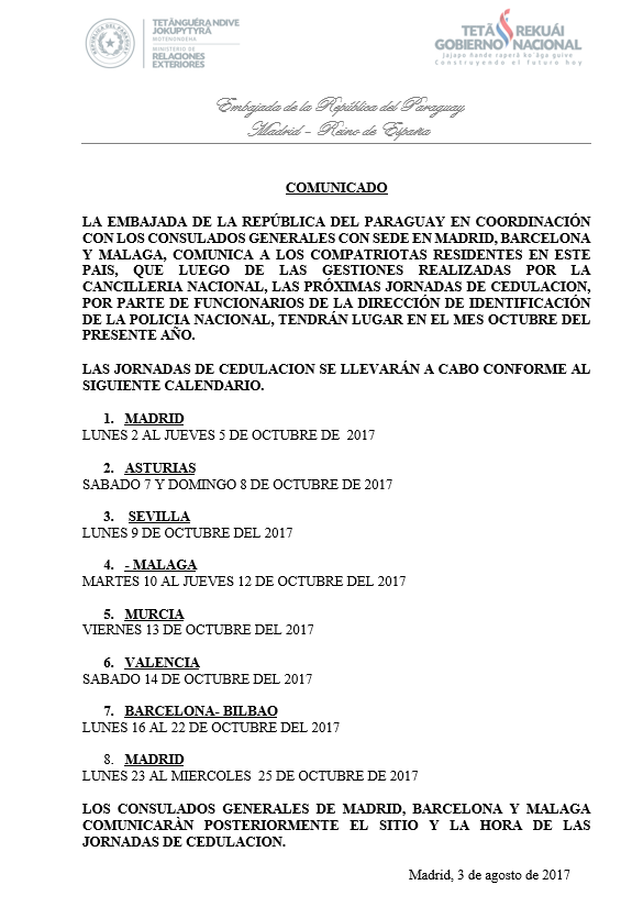 COMUNICADO.